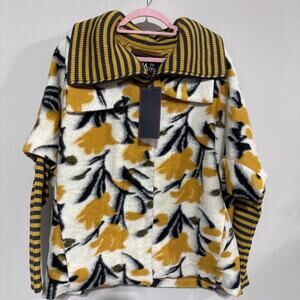 RARA AVIS By Iris Apfel Statement Turtleneck Coat Bold Designer Sz L NWT